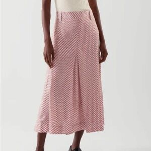 COS Geometric Pink Midi Skirt